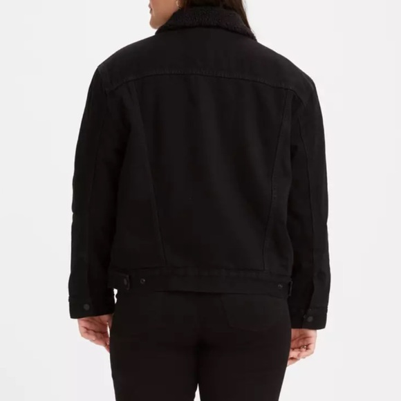 Levi’s Premium Ex Boyfriend Trucker Sherpa Jacket - Picture 5 of 6